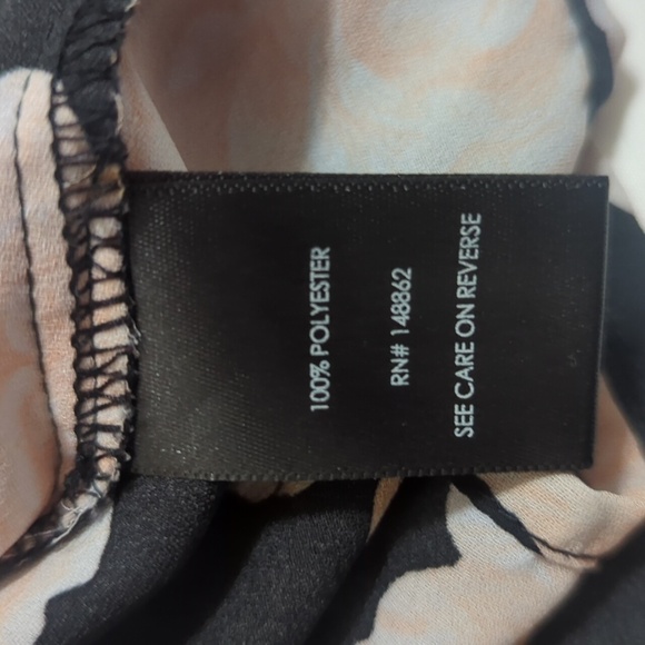 Torrid Georgette Drop Waist Halter Top, Color Floral Black Size 1X - Picture 15 of 15